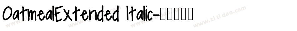 OatmealExtended Italic字体转换